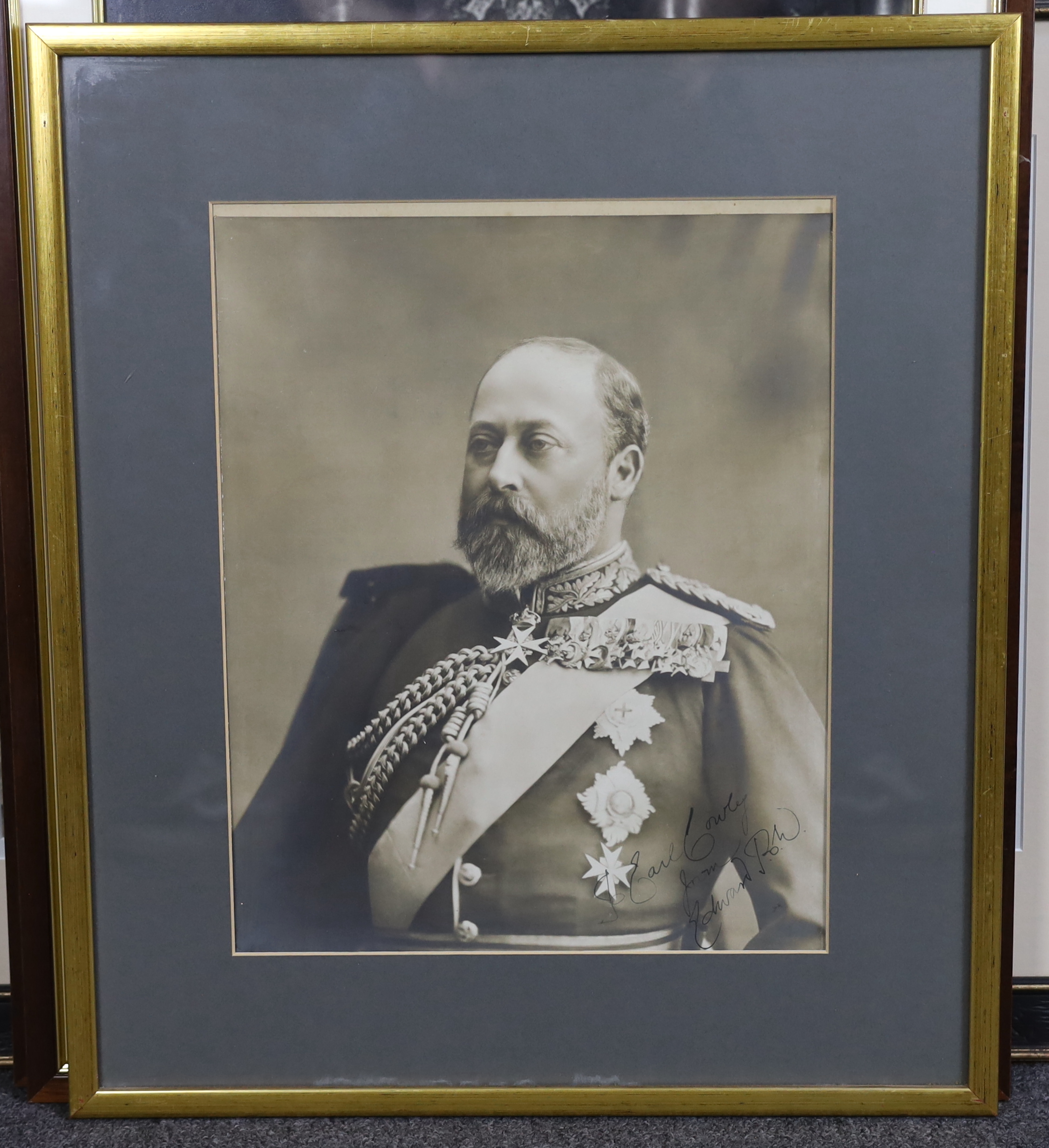 A presentation photograph of King Edward VII when Prince of Wales 38 x 30cm